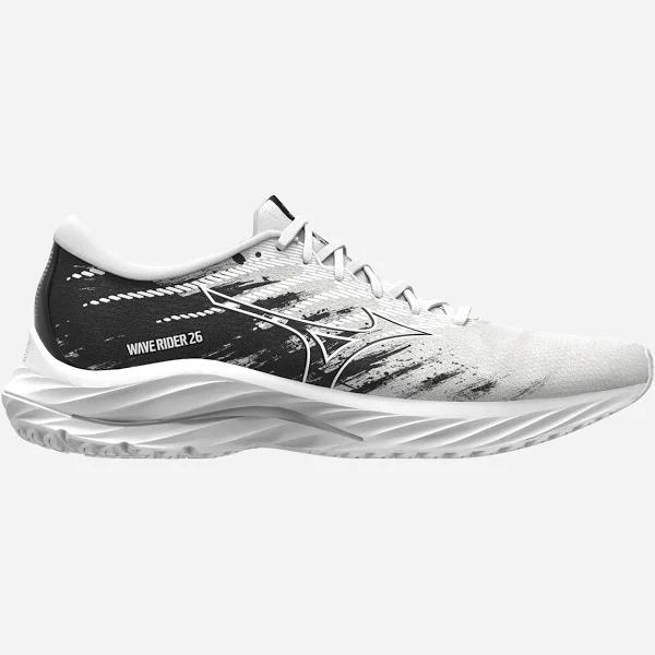Mizuno Wave Rider 26 Running Shoes White Black - 40.5