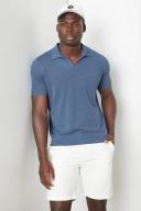 MJ Bale Dickie Knit Polo Airforce XXXL