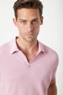 MJ Bale Dickie Knit Polo Pink S