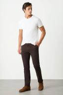 MJ Bale Reed Dobby Chino in Dark Brown 36