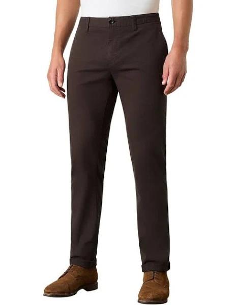 MJ Bale Reed Dobby Chino in Dark Brown 36