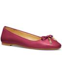 MK Nori Leather Ballet Flat - Mulberry - Size US 8.5 / EU 39 - Michael Kors