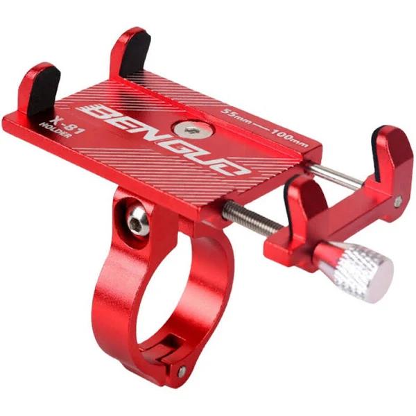 Mobile Phone Holder Bicycle Handlebar Aluminium Alloy For Bike Motorcycle Stock Red