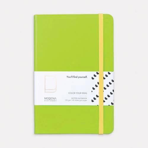 Modena Ideas A5 Notebook Pu 5mm Dot Grid Green