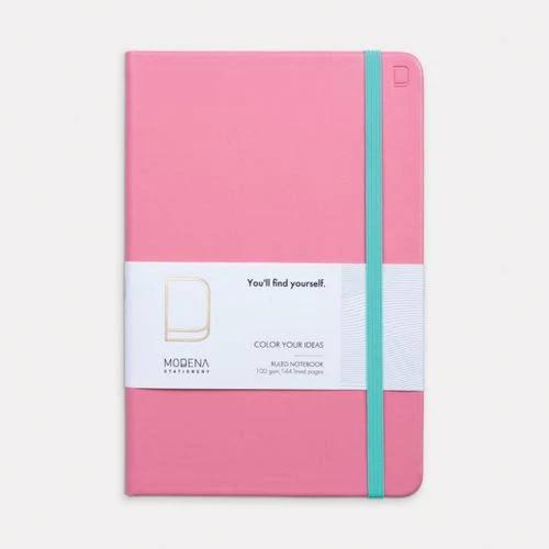 Modena Ideas A5 Notebook Pu 7mm Ruled Red