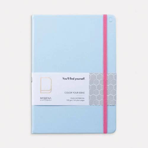 Modena Ideas B5 Notebook Pu Blank Light Blue