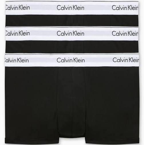 Modern Cotton 3-Pack Trunks Black L