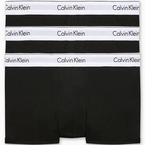 Modern Cotton 3-Pack Trunks Black M