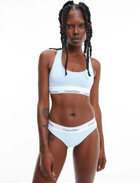 Modern Cotton Plus Size Bralette Blue 1x