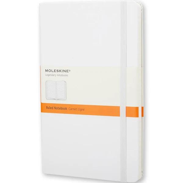 Moleskine Classic Hard Cover Pocket Ruled Notebook White