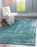 Monaco 125cm x 185cm Turquoise Blue Bohemian, Floral Area Rug
