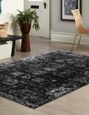 Monaco 155cm x 245cm Black Bohemian, Floral Area Rug