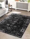 Monaco 155cm x 245cm Black Bohemian, Floral Area Rug