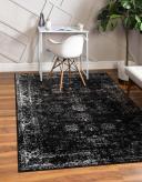 Monaco 155cm x 245cm Black Bohemian, Floral Area Rug