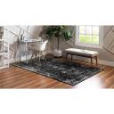 Monaco 155cm x 245cm Black Bohemian, Floral Area Rug