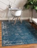 Monaco 185cm x 275cm Blue Bohemian, Floral Area Rug
