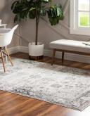 Monaco 275cm x 365cm Gray Bohemian, Floral Large Area Rug