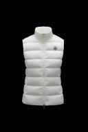 Moncler Collection Ghany Down Gilet Female Off White Size 00