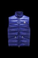 Moncler Collection Gui Down Gilet Male Blue Size 0