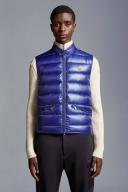 Moncler Collection Gui Down Gilet Male Blue Size 2