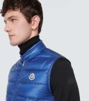 Moncler Collection Gui Down Gilet Male Blue Size 4