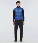 Moncler Collection Gui Down Gilet Male Blue Size 4