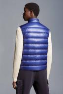 Moncler Collection Gui Down Gilet Male Blue Size 4