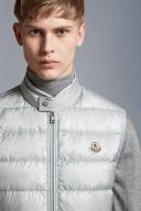 Moncler Collection Gui Down Gilet Male Light Gray Size 0