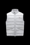 Moncler Collection Gui Down Gilet Male Light Gray Size 0