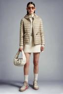 Moncler Collection Raie Short Down Jacket Female Beige Size 00