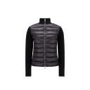 Moncler - Knitted-sleeve Quilted Down Jacket - Womens - Black