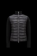 Moncler - Knitted-sleeve Quilted Down Jacket - Womens - Black