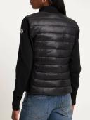 Moncler - Knitted-sleeve Quilted Down Jacket - Womens - Black