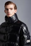 Moncler Maya High-Shine Padded Jacket Black