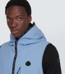 Moncler Men, Allier hooded vest, Blue, L, Jackets, Materialmix