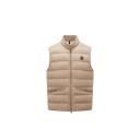 Moncler Men, Gallienne cashmere-blend down vest, Beige, 3XL, Jackets