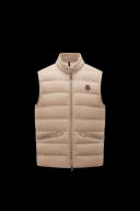 Moncler Men, Gallienne cashmere-blend down vest, Beige, 3XL, Jackets