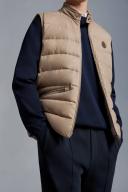 Moncler Men, Gallienne cashmere-blend down vest, Beige, 3XL, Jackets