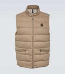 Moncler Men, Gallienne cashmere-blend down vest, Beige, 3XL, Jackets