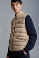 Moncler Men, Gallienne cashmere-blend down vest, Beige, 3XL, Jackets