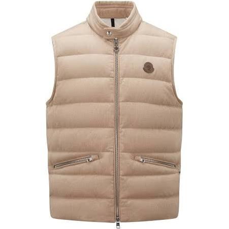 Moncler Men, Gallienne cashmere-blend down vest, Beige, M, Jackets