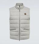 Moncler Men, Gallienne down vest, Grey, L, Jackets, Cashmere
