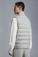 Moncler Men, Gallienne down vest, Grey, L, Jackets, Cashmere