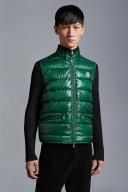Moncler Men, Gui down vest, Green, 4XL, Jackets, Materialmix