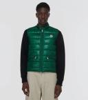 Moncler Men, Gui down vest, Green, 4XL, Jackets, Materialmix