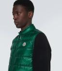 Moncler Men, Gui down vest, Green, 4XL, Jackets, Materialmix