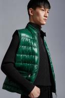 Moncler Men, Gui down vest, Green, 4XL, Jackets, Materialmix