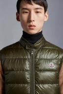 Moncler Men, Gui quilted down vest, Green, 3XL, Jackets, Materialmix