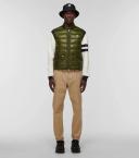 Moncler Men, Gui quilted down vest, Green, 3XL, Jackets, Materialmix