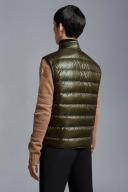 Moncler Men, Gui quilted down vest, Green, 3XL, Jackets, Materialmix
